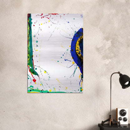 Untitled  SF-315  - Sam Francis Brushed Aluminum Print - 70x100 cm / 28x40 inches | Sam Francis Aluminum Print | Sam Francis Prints