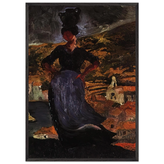 PORTRAIT OF HORTENSIA - Salvador Dali 70x100 cm / 28x40 inches Framed Art Print – Black Wooden Frame