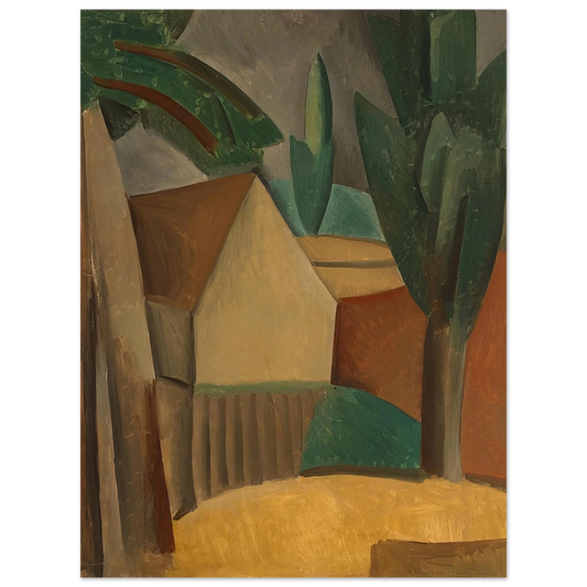 Pablo Picasso - House in a Garden - 1908  75x100 cm / 30x40inches Fine Art Poster