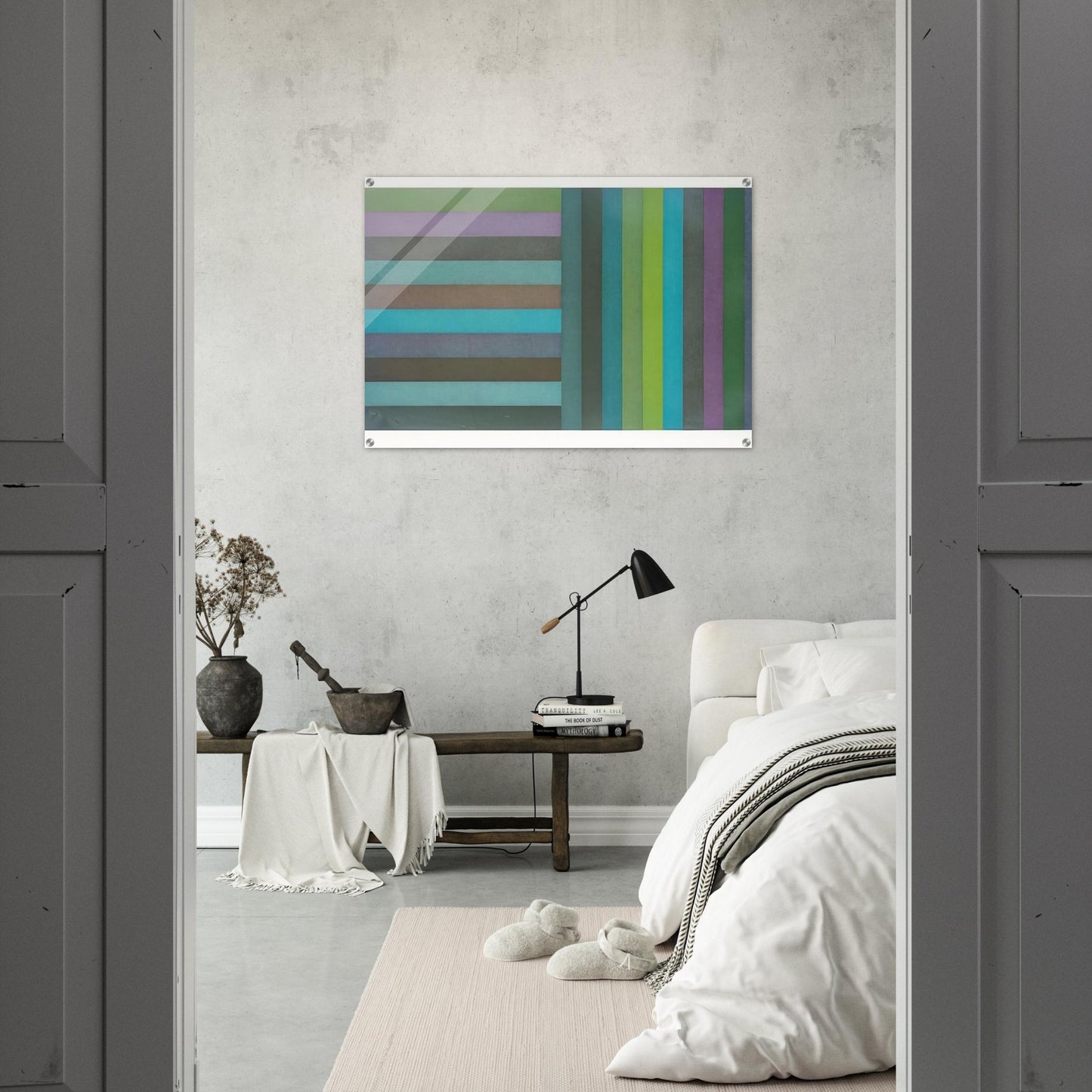 Horizontal Colour Bands and Vertical Colour Bands I - Sol LeWitt Acrylic Print - 70x100 cm / 28x40″ inches