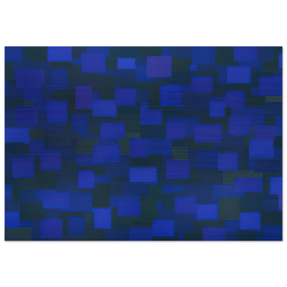 Number 88 Blue - 1950 - Ad Reinhardt Brushed Aluminum Print - 70x100 cm / 28x40 inches | Ad Reinhardt Aluminum Print | Ad Reinhardt Prints