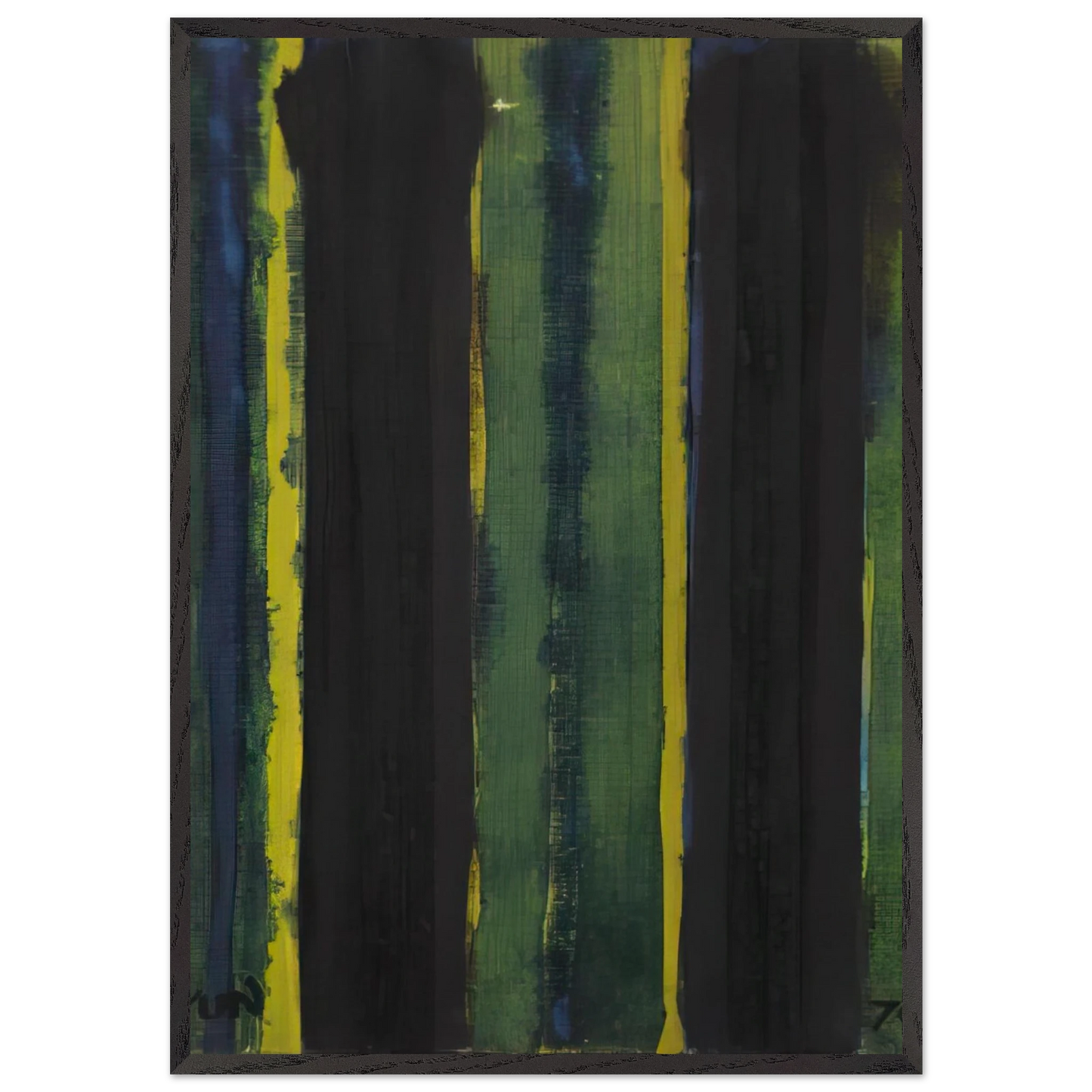 Untitled - 1970 N18 - Yun Hyong-keun 70x100 cm / 28x40 inches Framed Art Print – Black Wooden Frame