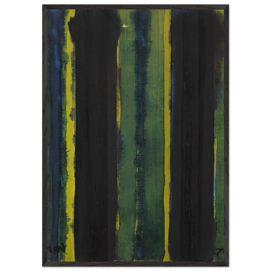 Untitled - 1970 N18 - Yun Hyong-keun 70x100 cm / 28x40 inches Framed Art Print – Black Wooden Frame