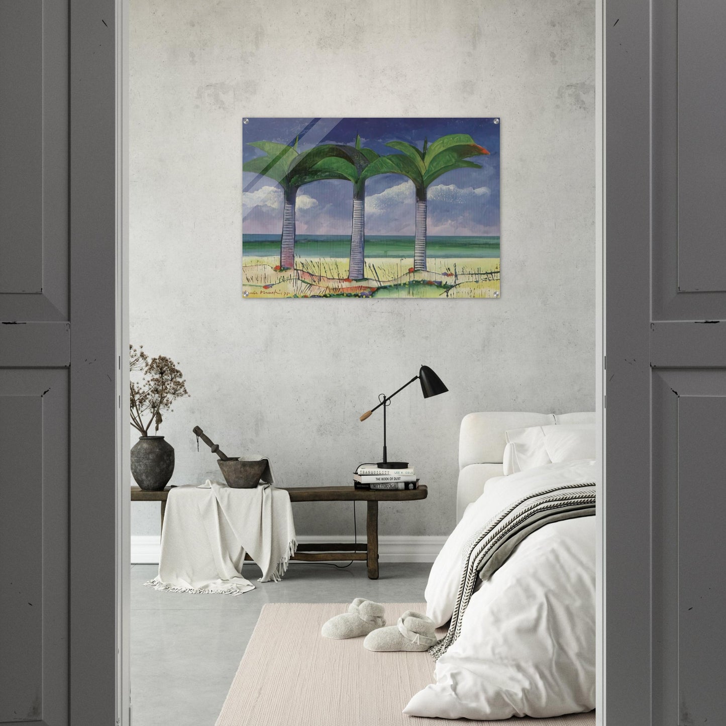 Praia com Três Coqueiros - 1995 - Aldemir Martins Acrylic Print - 70x100 cm / 28x40″ inches