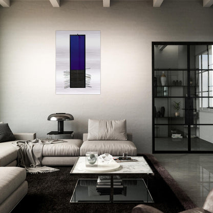 BLEU VERTICAL - Jesus Rafael Soto Brushed Aluminum Print - 70x100 cm / 28x40 inches | Jesus Rafael Soto Aluminum Print | Jesus Rafael Soto Prints
