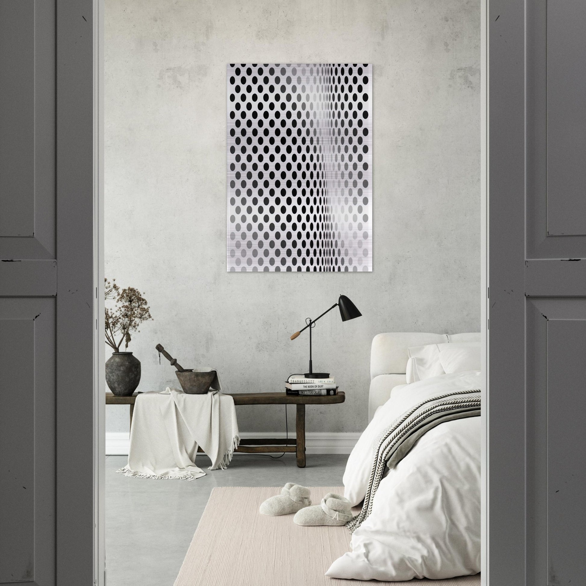 PAUSE 1964 - Bridget Riley Brushed Aluminum Print - 70x100 cm / 28x40 inches | Bridget Riley Aluminum Print | Bridget Riley Prints