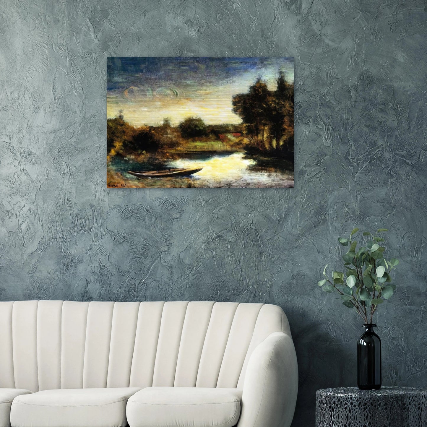 FIUMETTO 1941 - Carlo Carra Brushed Aluminum Print - 70x100 cm / 28x40 inches | Carlo Carra Aluminum Print | Carlo Carra Prints