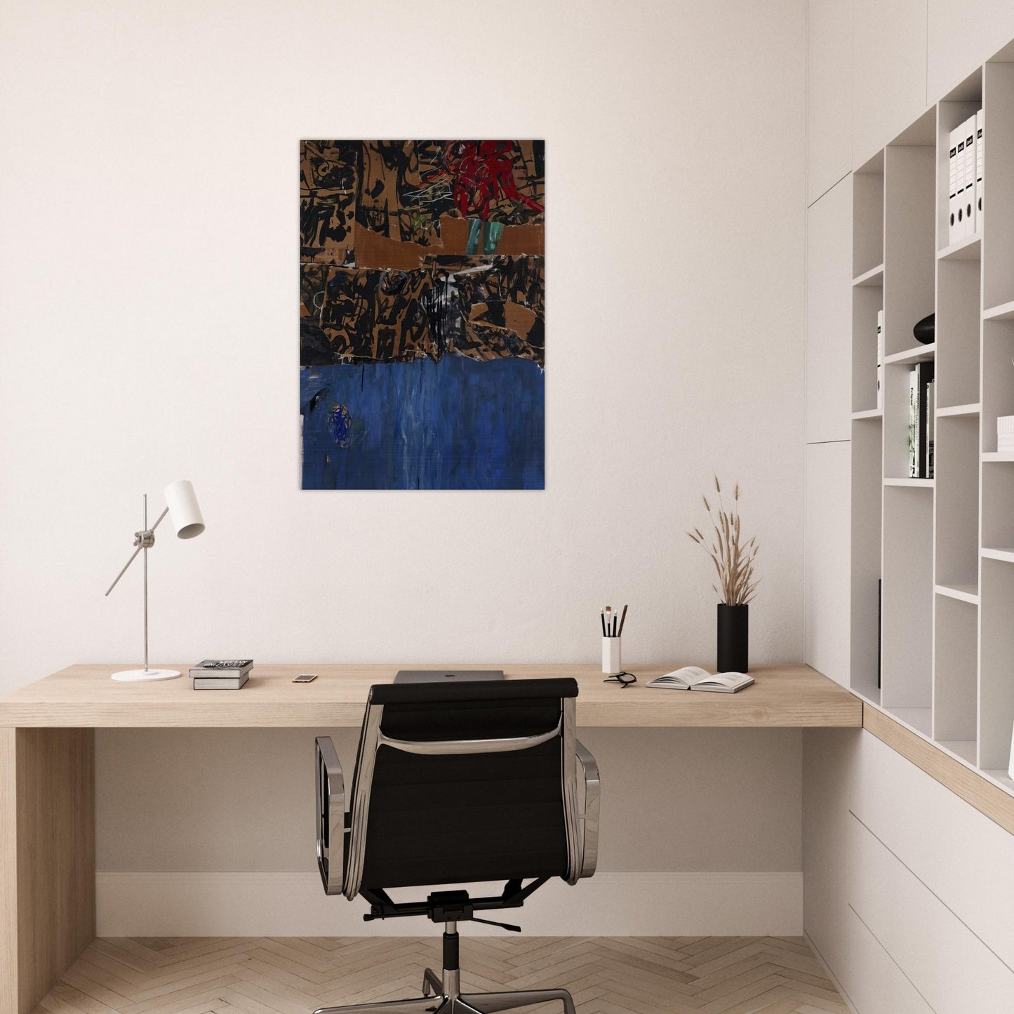 Blue Blue Blue - Allan Kaprow Brushed Aluminum Print - 70x100 cm / 28x40 inches | Allan Kaprow Aluminum Print | Allan Kaprow Prints