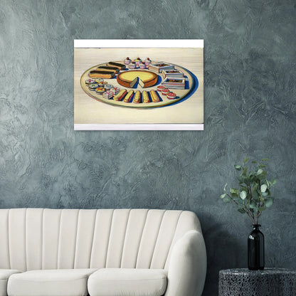 French Pastries - 1963 - Wayne Thiebaud Brushed Aluminum Print - 70x100 cm / 28x40 inches | Wayne Thiebaud Aluminum Print | Wayne Thiebaud Prints
