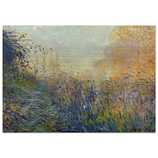 Study Rushes at Argenteuil - claude monet Brushed Aluminum Print - 70x100 cm / 28x40 inches | claude monet Aluminum Print | claude monet Prints