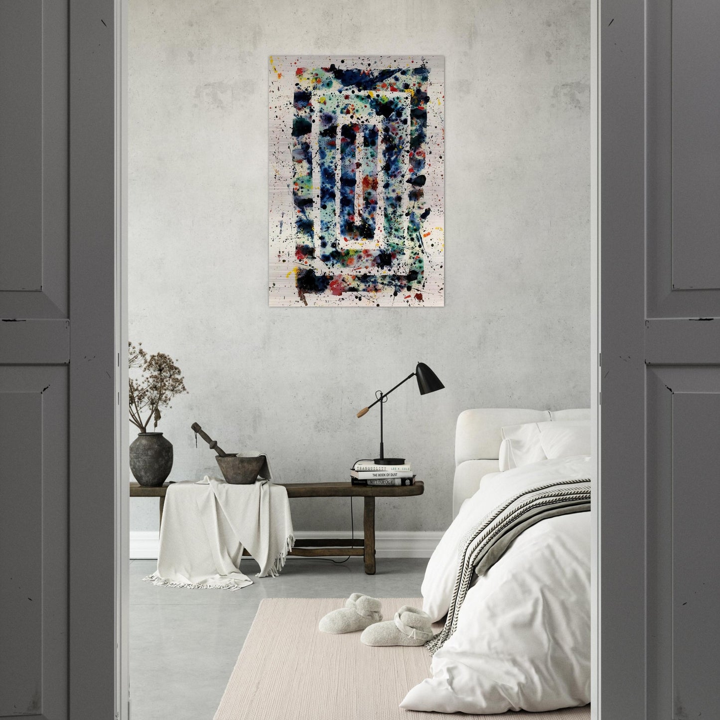 Untitled  SF75-102  - Sam Francis Brushed Aluminum Print - 70x100 cm / 28x40 inches | Sam Francis Aluminum Print | Sam Francis Prints