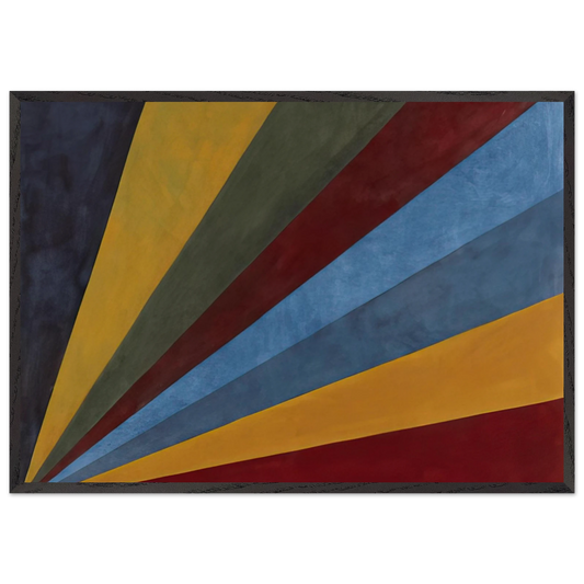 Colors from Corners - Sol LeWitt 70x100 cm / 28x40 inches Framed Art Print – Black Wooden Frame