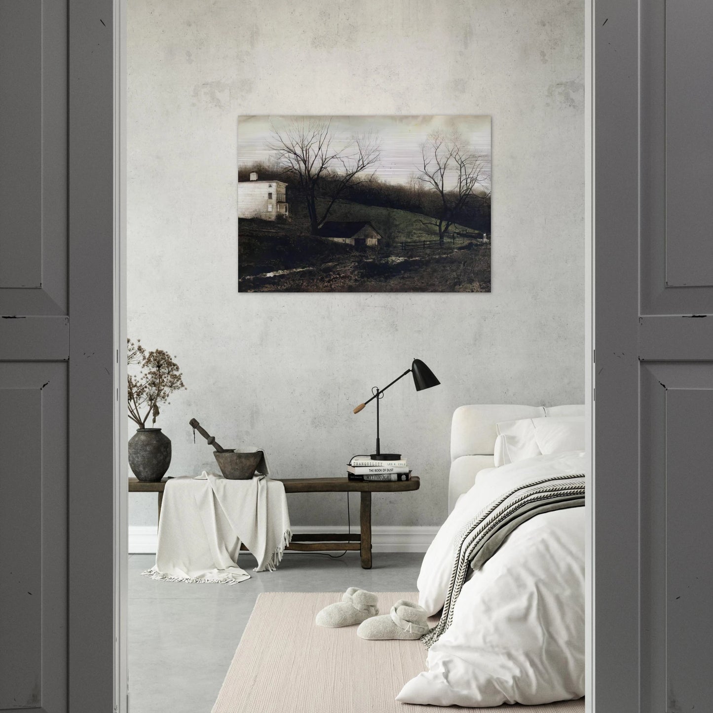 EVENING AT KUERNERS - Andrew Wyeth Brushed Aluminum Print - 70x100 cm / 28x40 inches | Andrew Wyeth Aluminum Print | Andrew Wyeth Prints