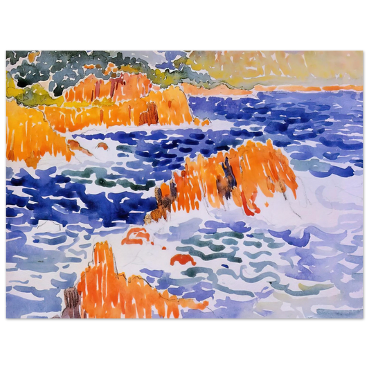 Henri-Edmond Cross - Rocks at Trayas  75x100 cm / 30x40inches Fine Art Poster