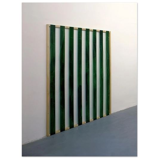Daniel Buren - Reflets nÃ‚Â°33 - Peinture sur plexiglas 12, travail situÃƒÂ© - 1987  75x100 cm / 30x40inches Fine Art Poster