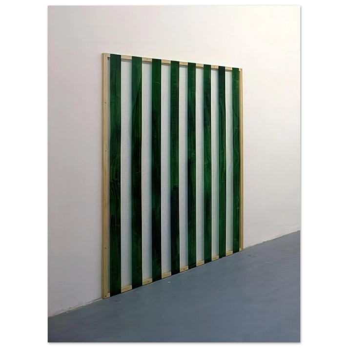 Daniel Buren - Reflets nÃ‚Â°33 - Peinture sur plexiglas 12, travail situÃƒÂ© - 1987  75x100 cm / 30x40inches Fine Art Poster