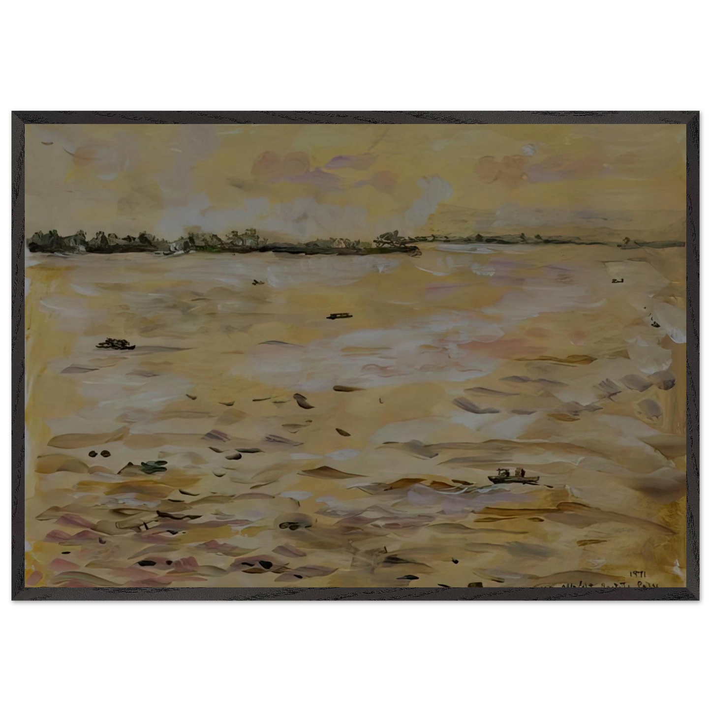 THE AMAZON RIVER IQUITOS PERU 1971 - Ivan Albright 70x100 cm / 28x40 inches Framed Art Print – Black Wooden Frame