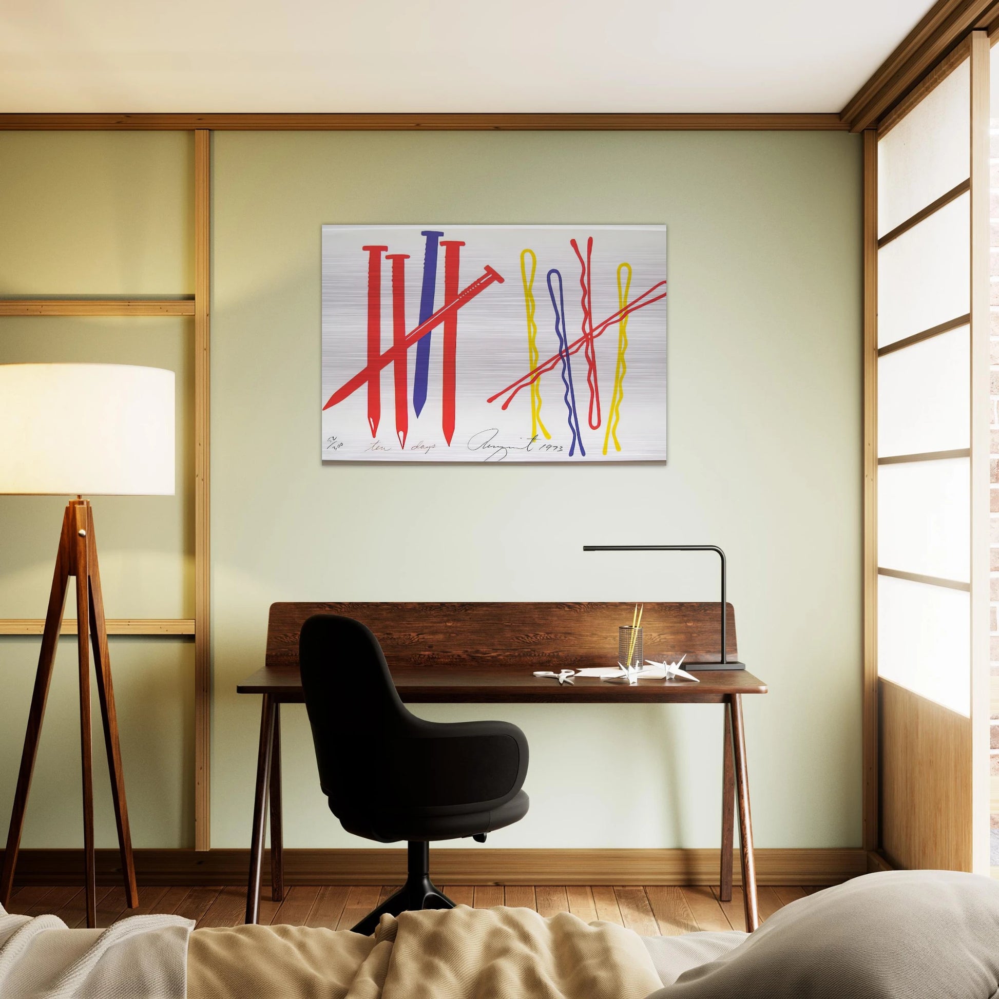 Ten Days - James Rosenquist Brushed Aluminum Print - 70x100 cm / 28x40 inches | James Rosenquist Aluminum Print | James Rosenquist Prints