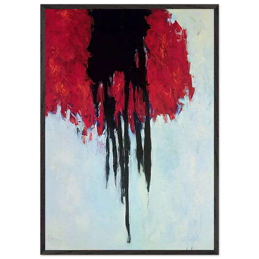 Adam - 1961 - Theodoros Stamos 70x100 cm / 28x40 inches Framed Art Print – Black Wooden Frame