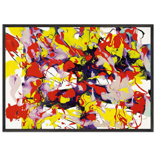 Untitled  SFP94-69  SFF 1743  - Sam Francis 70x100 cm / 28x40 inches Framed Art Print – Black Wooden Frame
