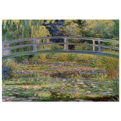 The Japanese Bridge The Water-Lily Pond - claude monet Brushed Aluminum Print - 70x100 cm / 28x40 inches | claude monet Aluminum Print | claude monet Prints