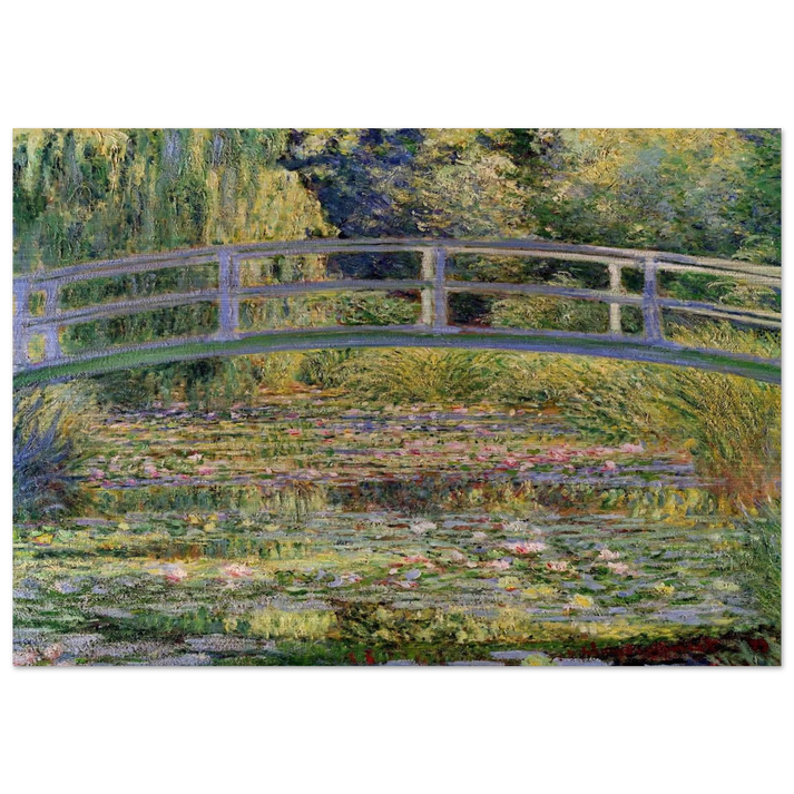 The Japanese Bridge The Water-Lily Pond - claude monet Brushed Aluminum Print - 70x100 cm / 28x40 inches | claude monet Aluminum Print | claude monet Prints