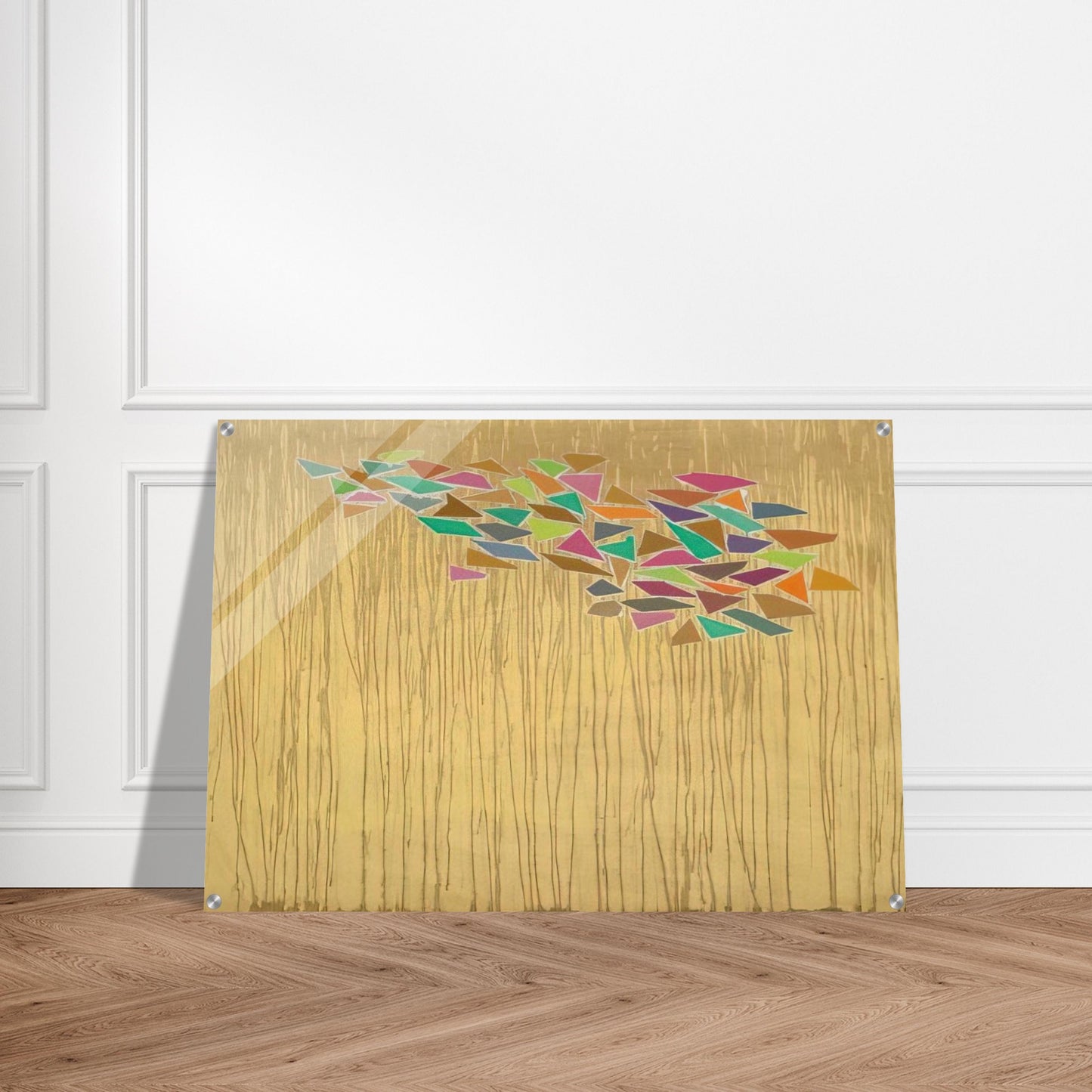 Colors on Tan - 1975 - Robert Goodnough Acrylic Print - 70x100 cm / 28x40″ inches