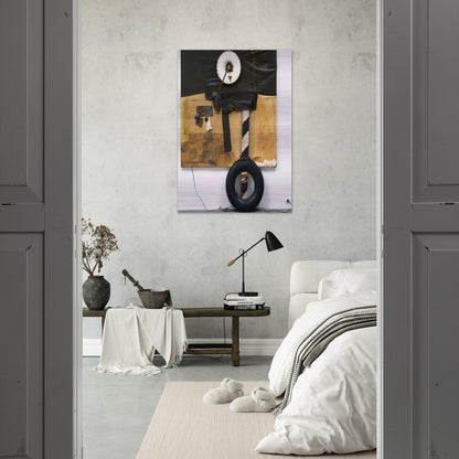 FIRST LANDING JUMP 1961 - Robert Rauschenberg Brushed Aluminum Print - 70x100 cm / 28x40 inches | Robert Rauschenberg Aluminum Print | Robert Rauschenberg Prints