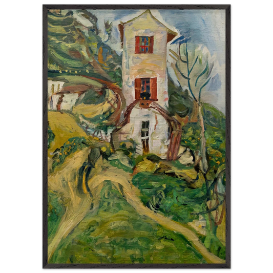 WHITE HOUSE 1918 - Chaim Soutine 70x100 cm / 28x40 inches Framed Art Print – Black Wooden Frame