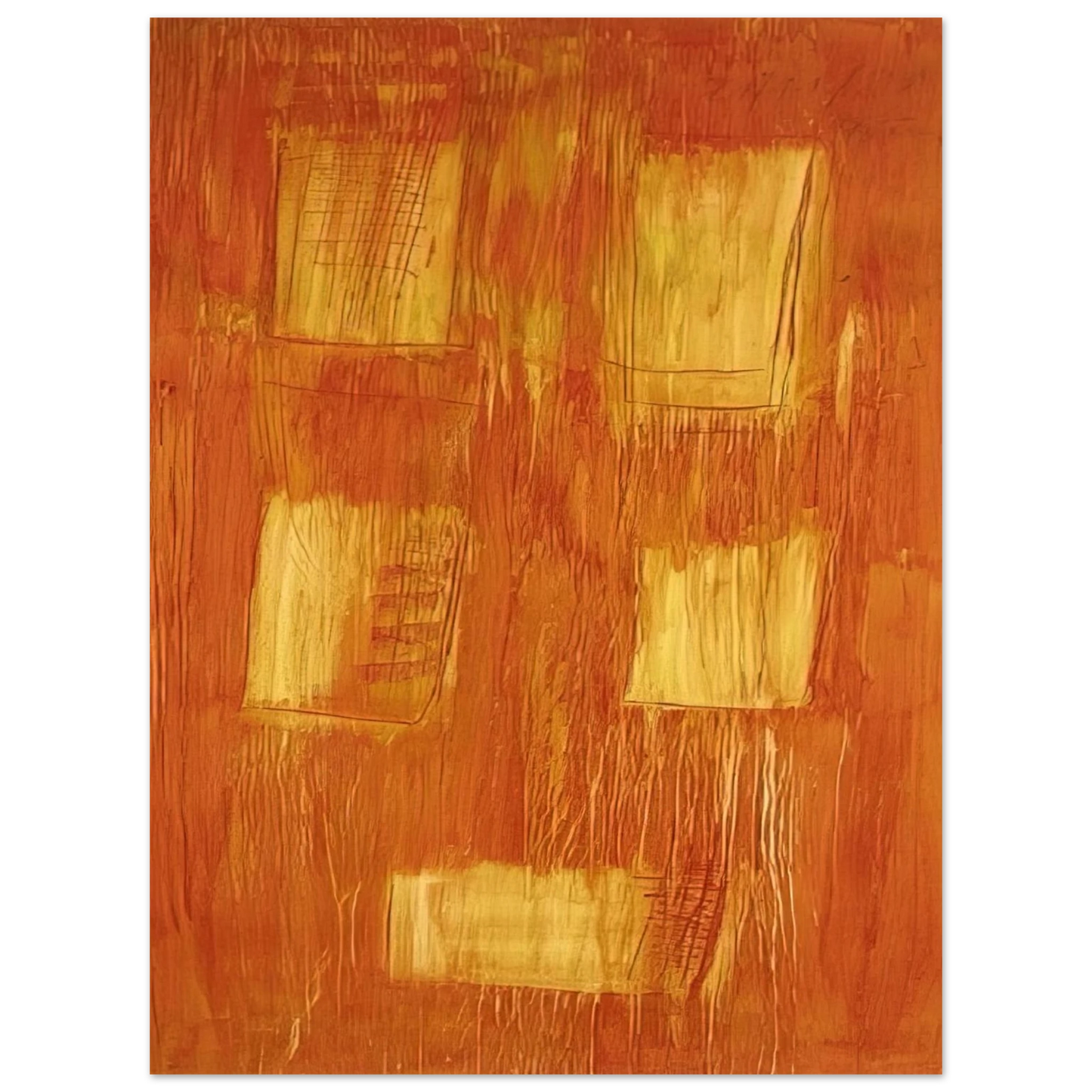 Gunther Forg - Untitled Cansons - Abstract Expressionism  75x100 cm / 30x40inches Fine Art Poster
