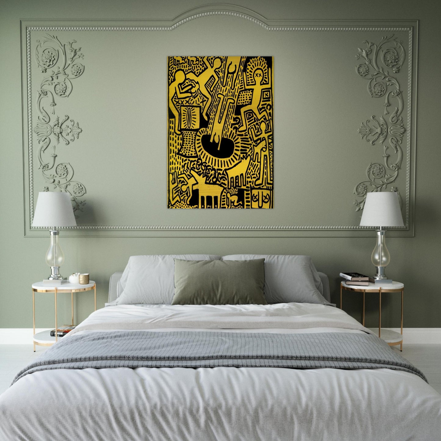 UNTITLED 1981 - Keith Haring Brushed Aluminum Print - 70x100 cm / 28x40 inches | Keith Haring Aluminum Print | Keith Haring Prints | Keith Haring Art For Sale