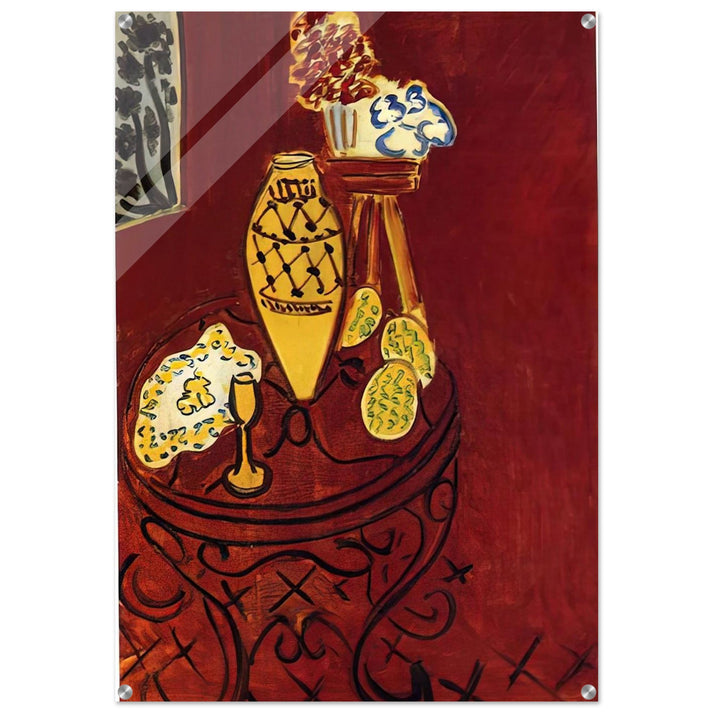INTERIOR IN VENETIAN RED 1946 - Henri Matisse Acrylic Print - 70x100 cm / 28x40″ inches