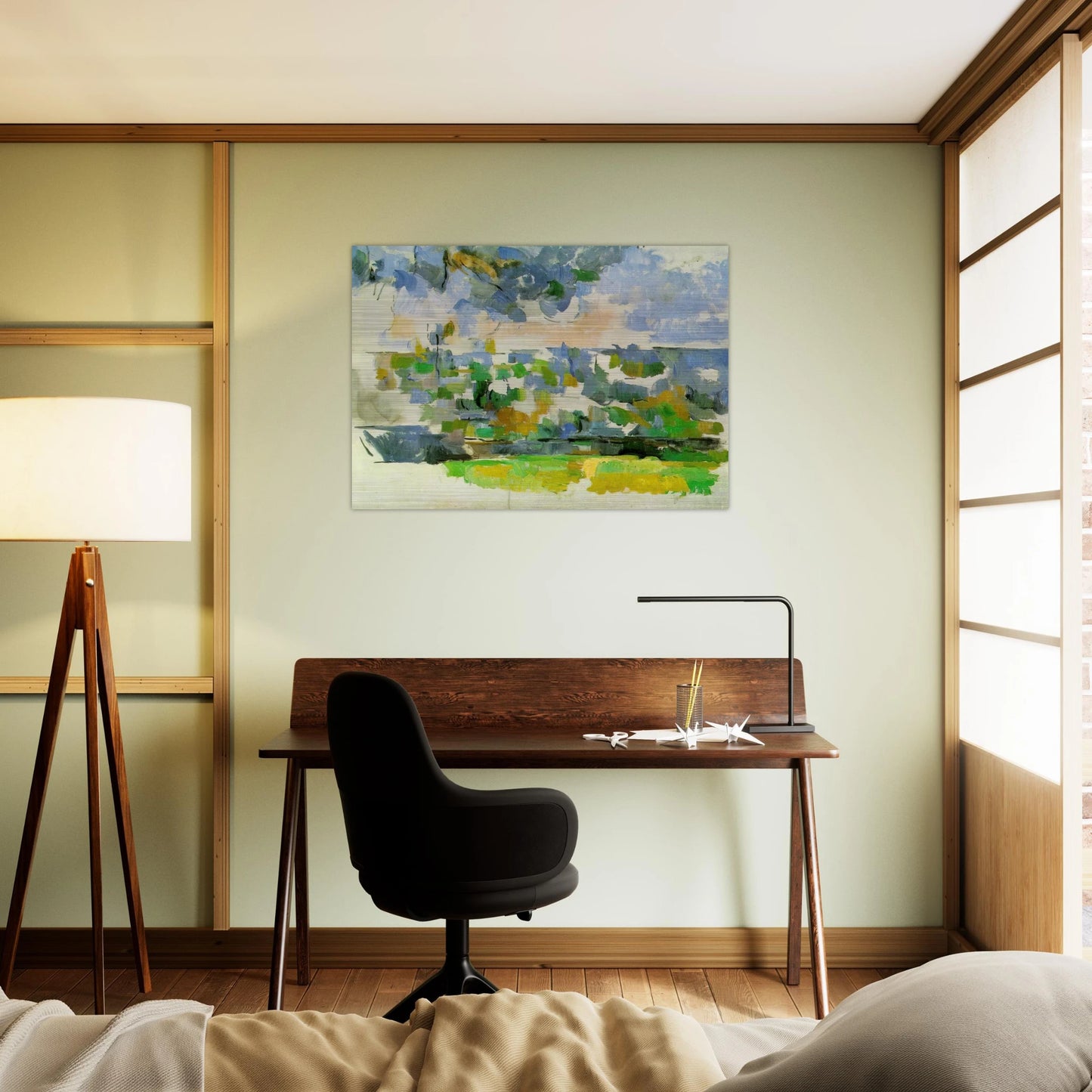 The Garden at Les Lauves - Paul Cézanne Brushed Aluminum Print - 70x100 cm / 28x40 inches | Paul Cézanne Aluminum Print | Paul Cézanne Prints