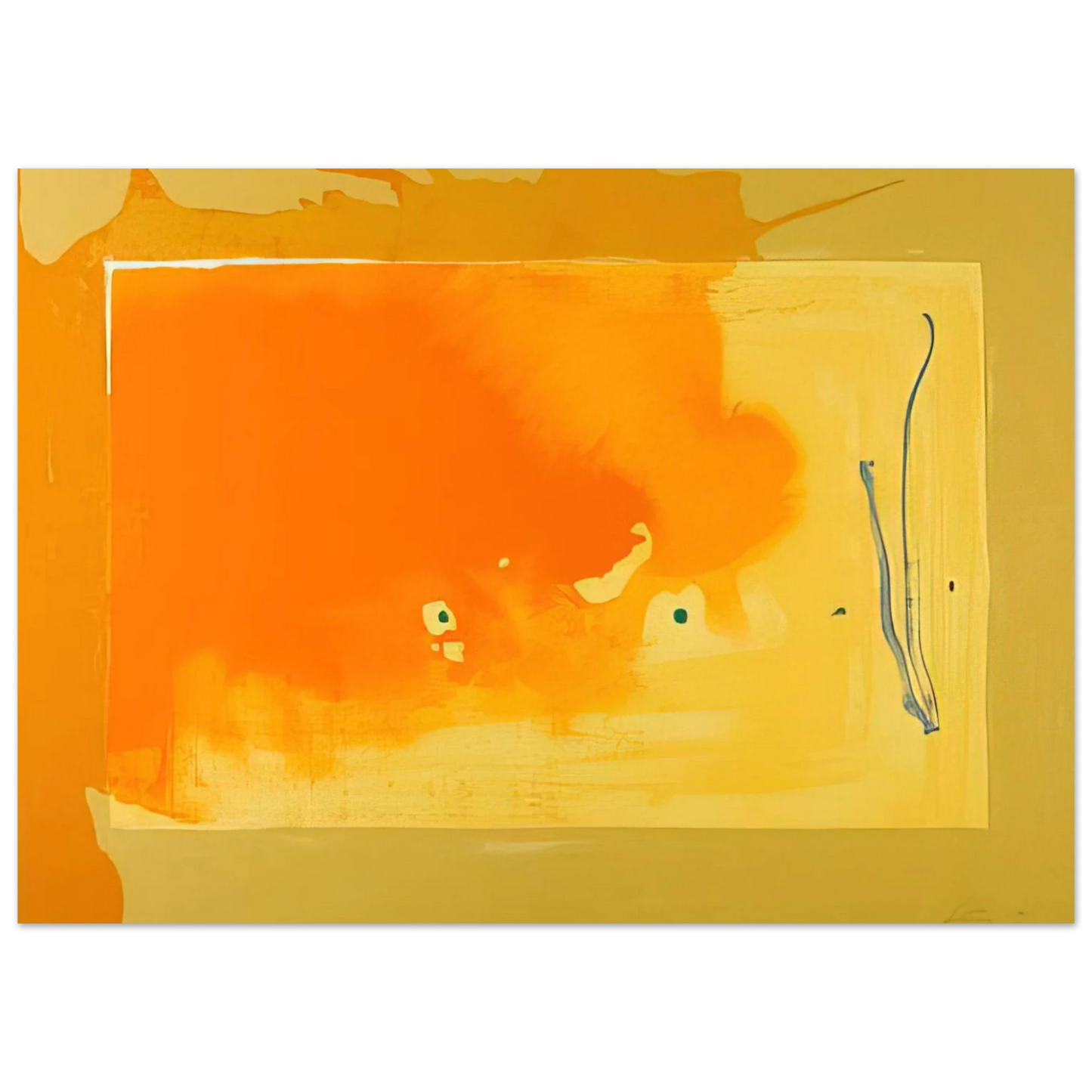Helen Frankenthaler - Bilbao - 1998 Wall art - 30x40 cm / 12x16 inches - Premium Wooden Framed Poster With Fine Art Paper-canvas - White frame