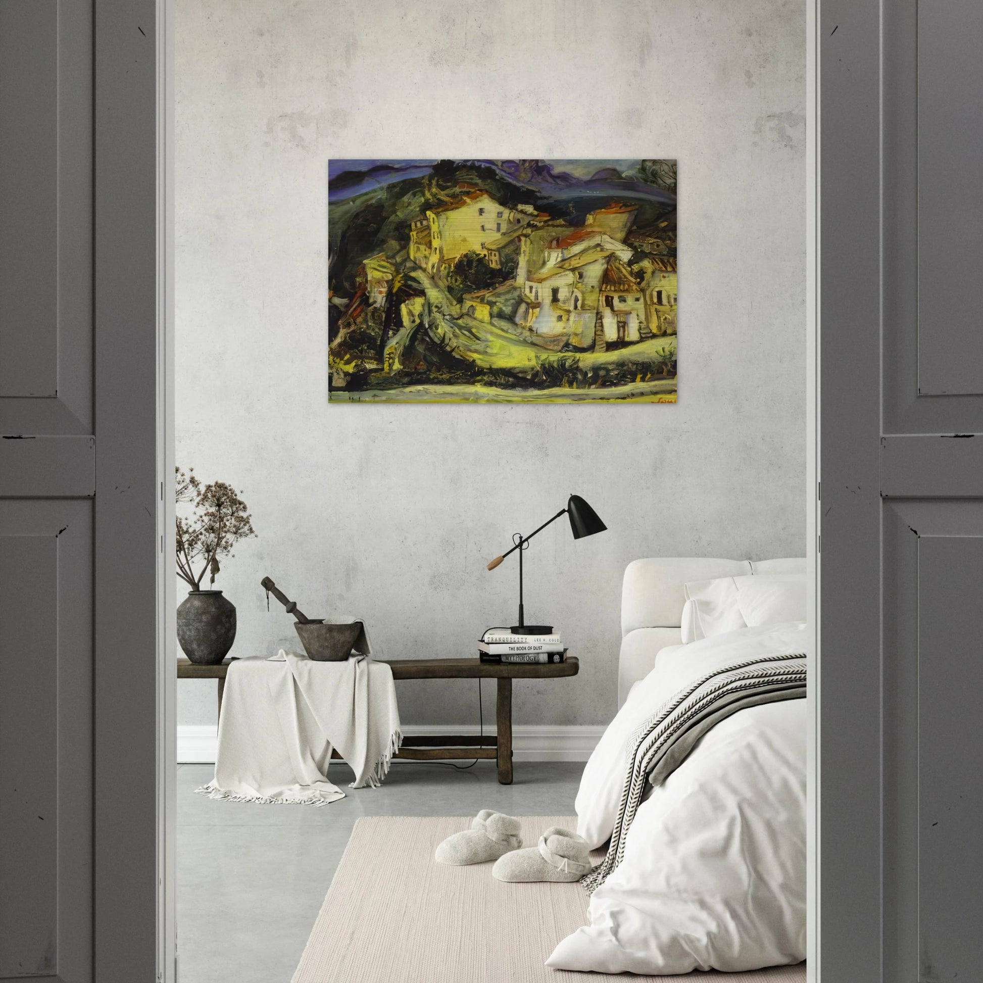 HOUSES OF CAGNES - Chaim Soutine Brushed Aluminum Print - 70x100 cm / 28x40 inches | Chaim Soutine Aluminum Print | Chaim Soutine Prints