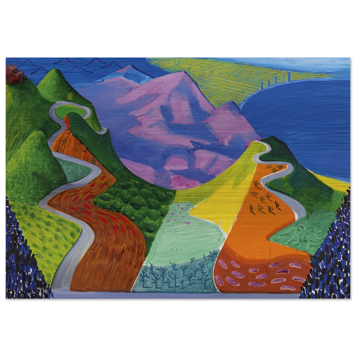 David Hockney - David Hockney Brushed Aluminum Print - 70x100 cm / 28x40 inches | David Hockney Aluminum Print | David Hockney Prints