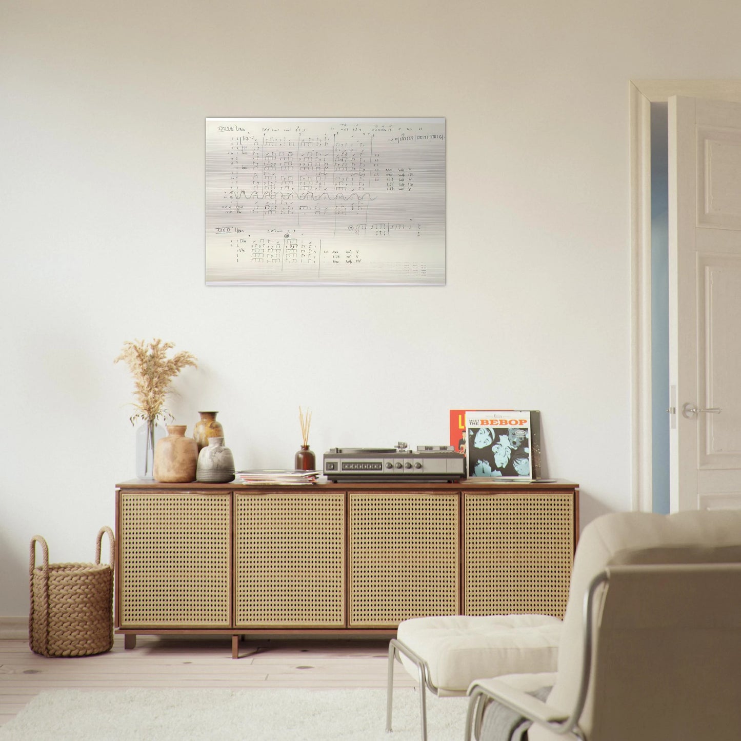 Cheap Imitation - 1971 - John Cage Brushed Aluminum Print - 70x100 cm / 28x40 inches | John Cage Aluminum Print | John Cage Prints