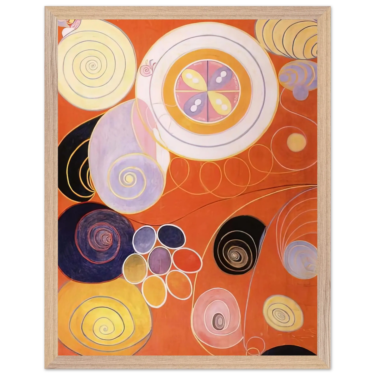 Hilma af Klint - THEY TENS MAINSTAY IV 1907 Wall art - 13x18 cm / 5x7 inches - Premium Wooden Framed Poster With Fine Art Paper - Wood frame