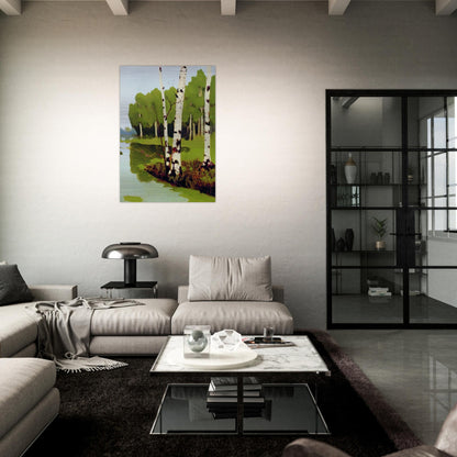 Birches - Arkhyp Kuindzhi Brushed Aluminum Print - 70x100 cm / 28x40 inches | Arkhyp Kuindzhi Aluminum Print | Arkhyp Kuindzhi Prints