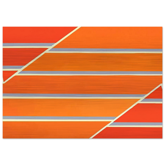 Orange Time - 1965 - Larry Zox Brushed Aluminum Print - 70x100 cm / 28x40 inches | Larry Zox Aluminum Print | Larry Zox Prints