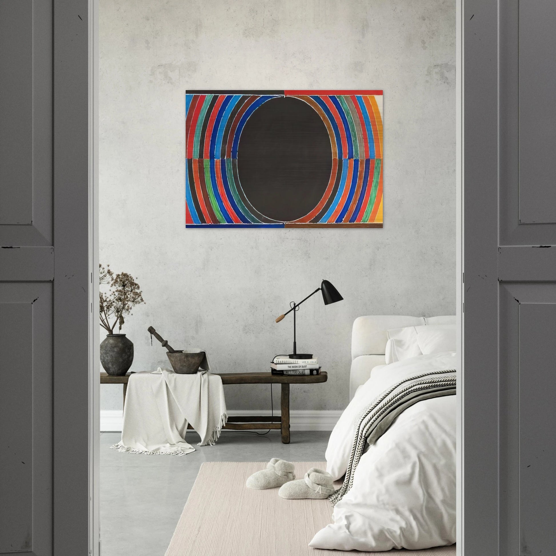 Composition V - Abstract Art - S. H. Raza Brushed Aluminum Print - 70x100 cm / 28x40 inches | S. H. Raza Aluminum Print | S. H. Raza Prints