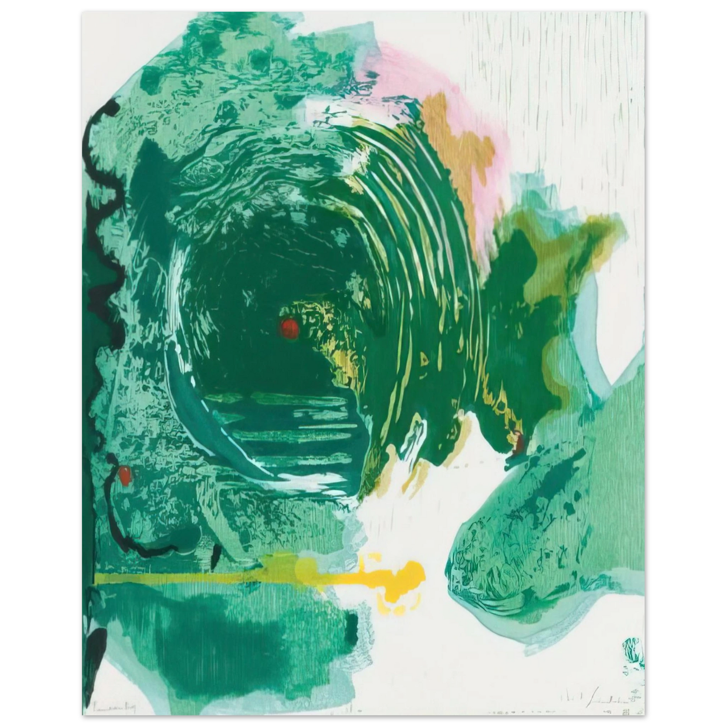 Helen Frankenthaler - Radius - 1993 Wall art - 27x35 cm / 11x14 inches - Fine Art Poster-canvas - -