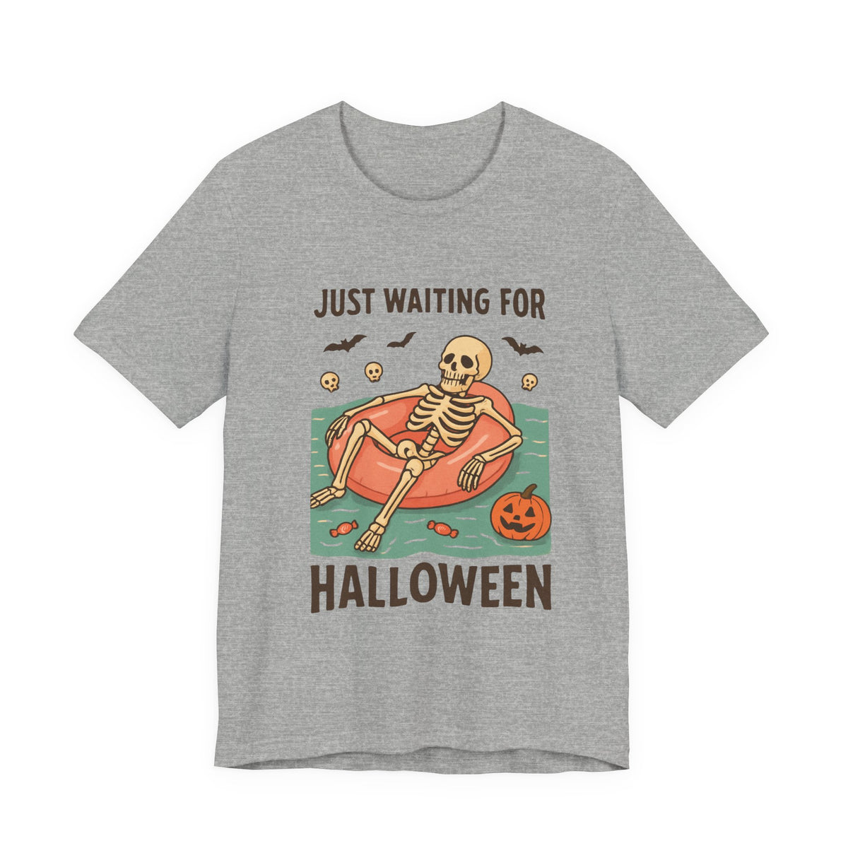 Fantôme squelettique d'été juste en attente d'Halloween
