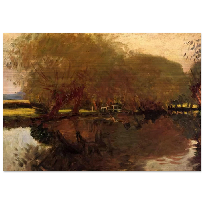 A Backwater at Calcot Near Reading - John Singer Sargent Brushed Aluminum Print - 70x100 cm / 28x40 inches | John Singer Sargent Aluminum Print | John Singer Sargent Prints
