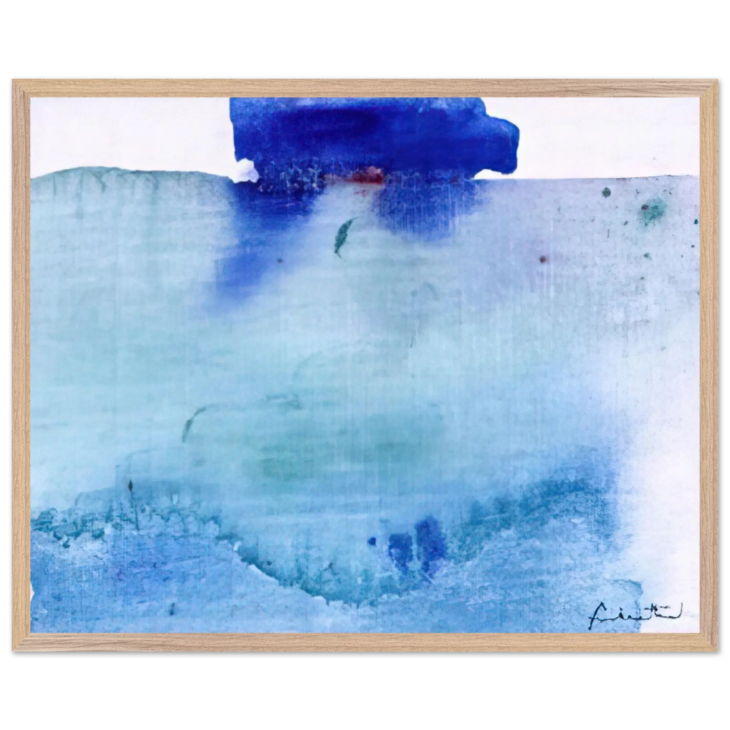 Helen Frankenthaler - Untitled - 1982 Wall art - 45x60 cm / 18x24 inches - Premium Wooden Framed Poster With Fine Art Paper - White frame