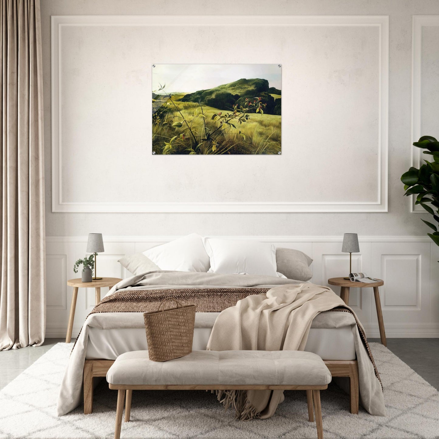 BLACKBERRY PICKER - Andrew Wyeth Acrylic Print - 70x100 cm / 28x40″ inches | Andrew Wyeth Wall Art | Andrew Wyeth Prints