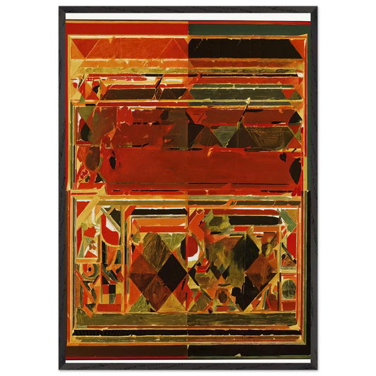Saurashtra - 1983 - S H Raza 70x100 cm / 28x40 inches Framed Art Print – Black Wooden Frame