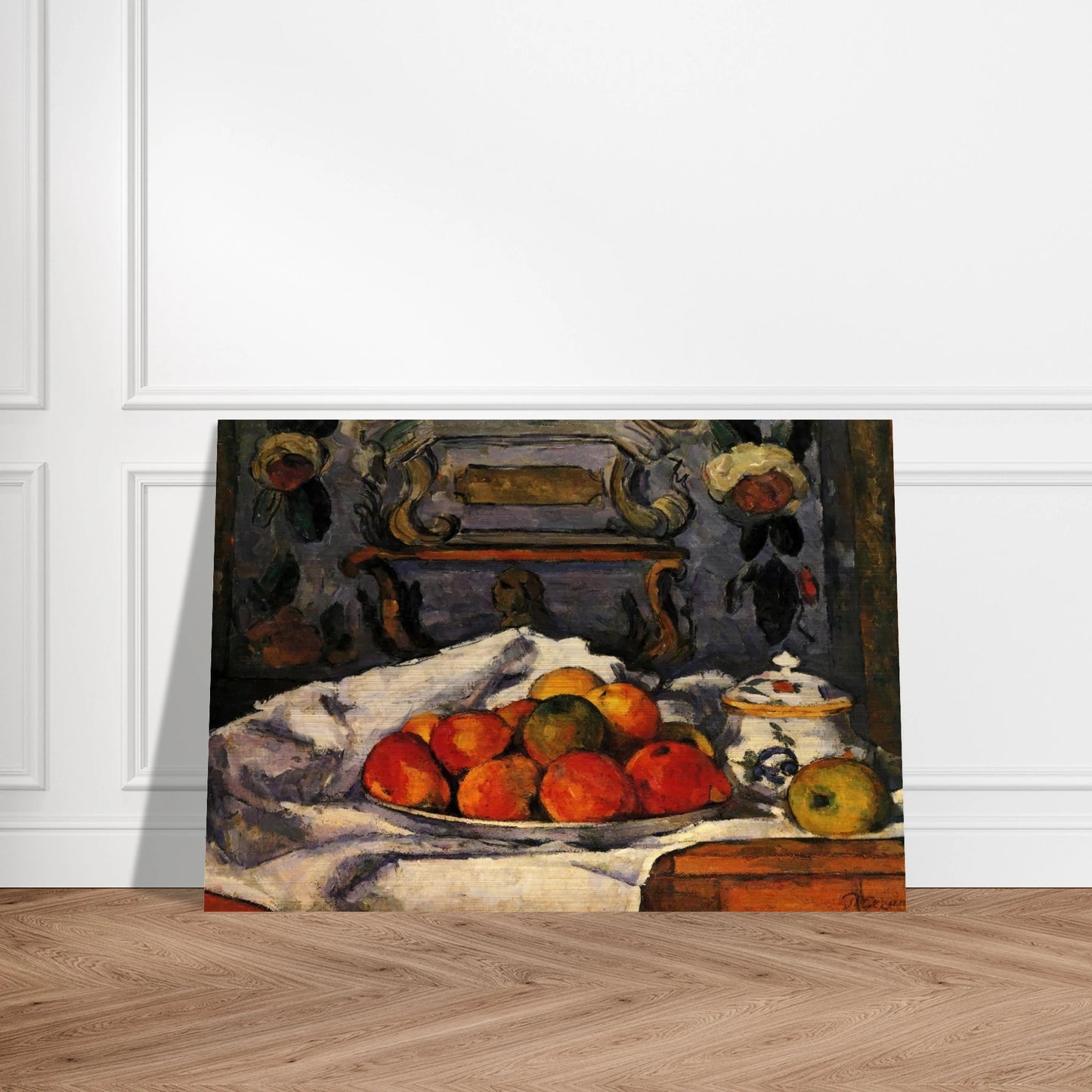Dish of Apples - Paul Cézanne Brushed Aluminum Print - 70x100 cm / 28x40 inches | Paul Cézanne Aluminum Print | Paul Cézanne Prints