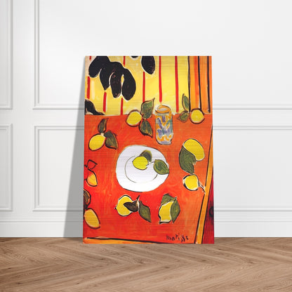 BLACK PHILODENDRON AND LEMONS 1943 - Henri Matisse Brushed Aluminum Print - 70x100 cm / 28x40 inches | Henri Matisse Aluminum Print | Henri Matisse Prints