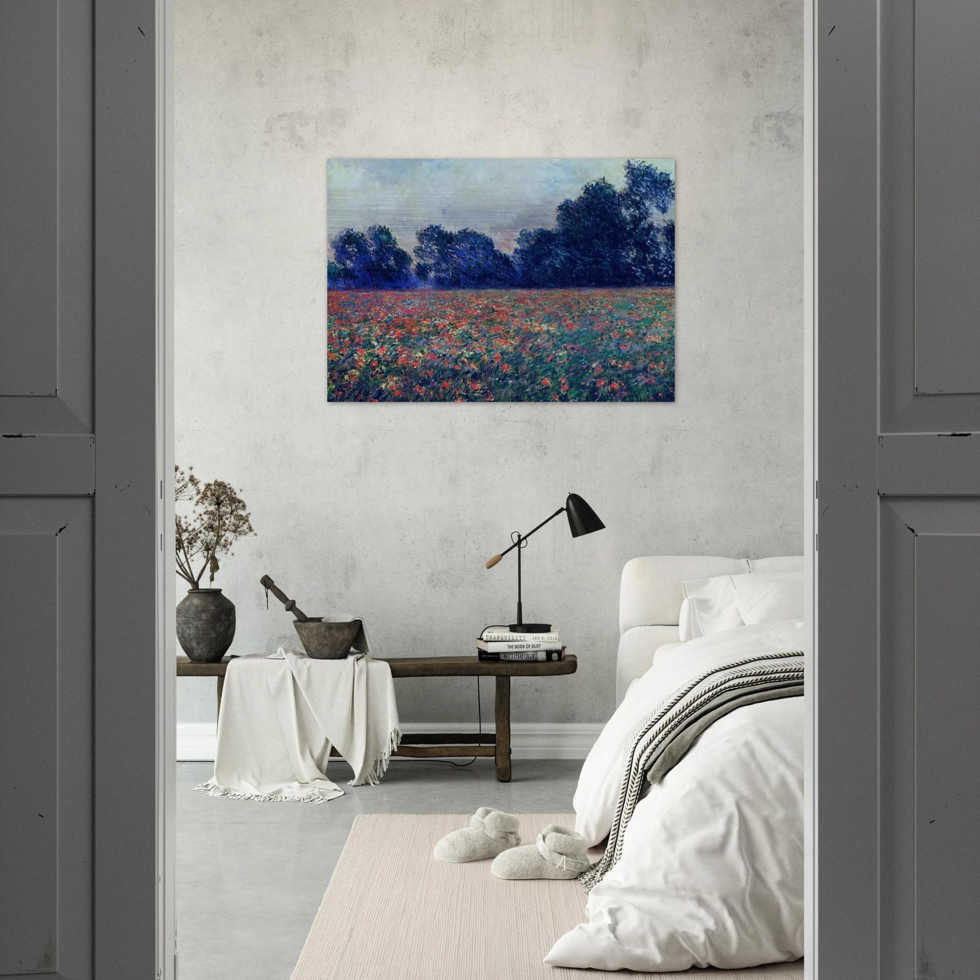 Poppies at Giverny - claude monet Brushed Aluminum Print - 70x100 cm / 28x40 inches | claude monet Aluminum Print | claude monet Prints